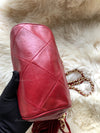 CHANEL Lambskin Red Mini Camera Bag with Tassel