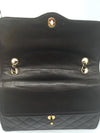 Sold-CHANEL Paris Lambskin Double Chain Double Flap Bag brown/gold