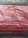 Sold-CHANEL Paris Lambskin Double Chain Double Flap Bag brown/gold