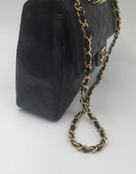 Sold-CHANEL Classic Lambskin Double Chain Double Flap Bag black/gold