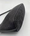 Sold-GUCCI GG Logo Black Small Handbag with Brown Monogram logo