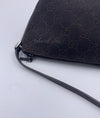 Sold-GUCCI GG Logo Black Small Handbag with Brown Monogram logo