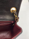 CHANEL Classic Lambskin Chain Mini Square Flap Bag black in Gold Hardware