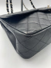 Sold-CHANEL Classic Caviar Jumbo Single Flap Bag Black/Silver hardware