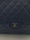 Sold-CHANEL Classic Caviar Jumbo Single Flap Bag Black/Silver hardware