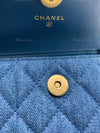 Sold-CHANEL Denim Pearl Crush Mini Waist Shoulder Bag Aged Gold Hardware