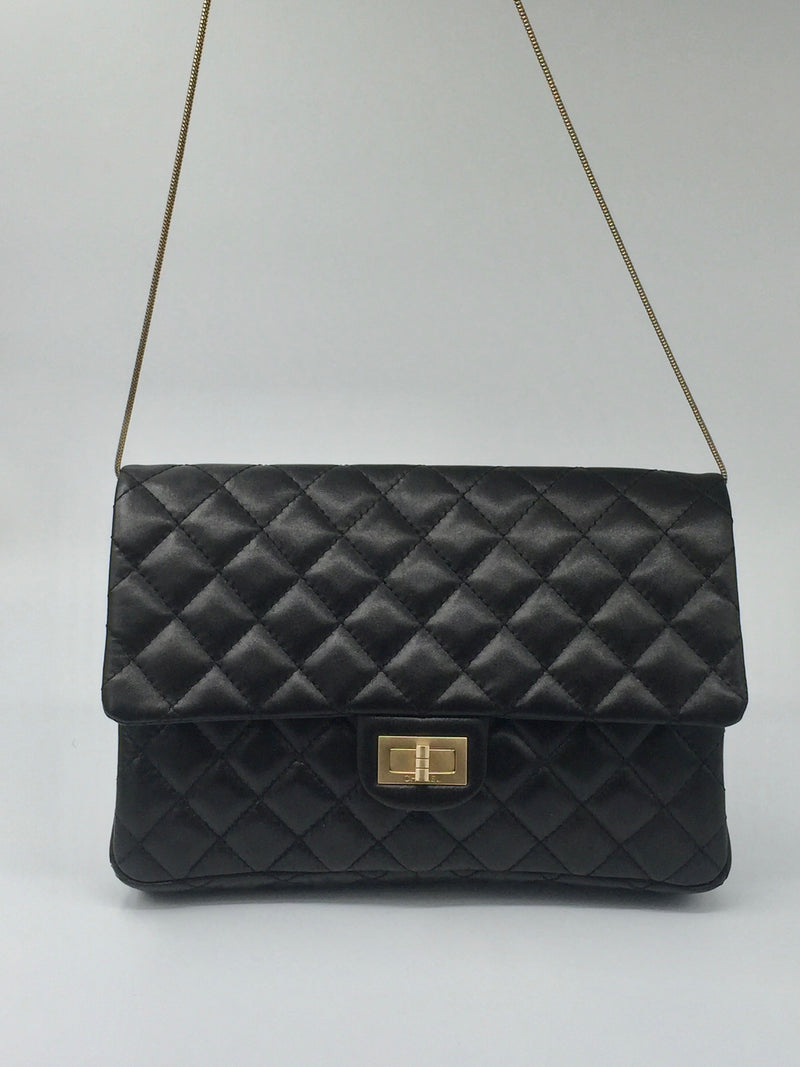 Sold-CHANEL Reissue Classic Quilted Flap Metallic Lambskin Shoulder Bag/Clutch