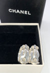 Sold-CHANEL Vintage 925 Silver Clip-on Earrings