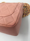 Sold - CHANEL Classic Lambskin Chain Single Mini Flap bag Pink/ gold