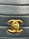 CHANEL Vintage Lambskin Half Moon Flap Bag black/gold hardware