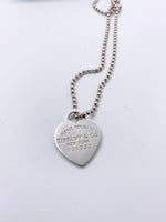 Sold-Tiffany 
Co 925 Silver Return to Tiffany Necklace