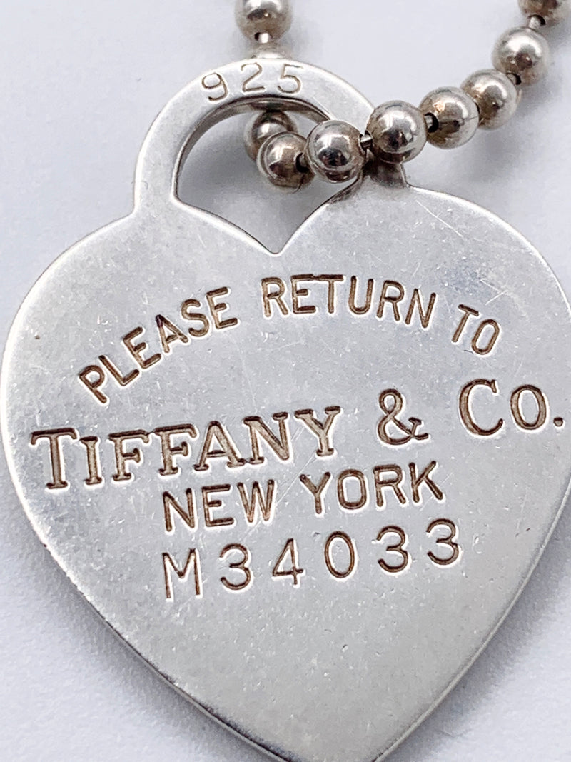 Sold-Tiffany 
Co 925 Silver Return to Tiffany Necklace