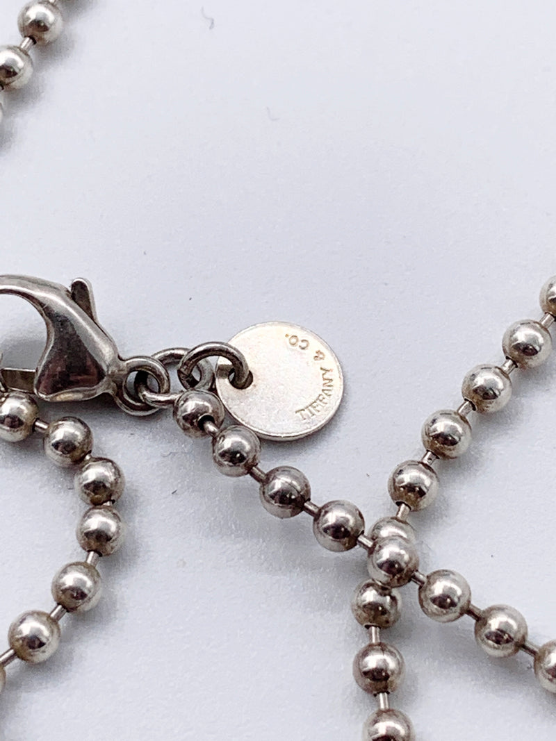 Sold-Tiffany 
Co 925 Silver Return to Tiffany Necklace