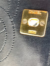 CHANEL Vintage Lambskin Half Moon Flap Bag black/gold hardware