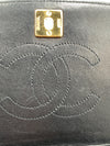 CHANEL Vintage Lambskin Half Moon Flap Bag black/gold hardware