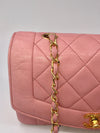 Sold-CHANEL Diana Small Single Chain Single Flap Bag Pink/gold