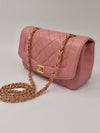 Sold-CHANEL Diana Small Single Chain Single Flap Bag Pink/gold