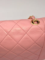 Sold-CHANEL Diana Small Single Chain Single Flap Bag Pink/gold