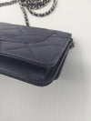 Sold-CHANEL CC Wallet-on-the-chain Lambskin Crossbody Bag - Blue