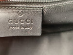 Sold-GUCCI GG Black Canvas Push Lock Shoulder Bag