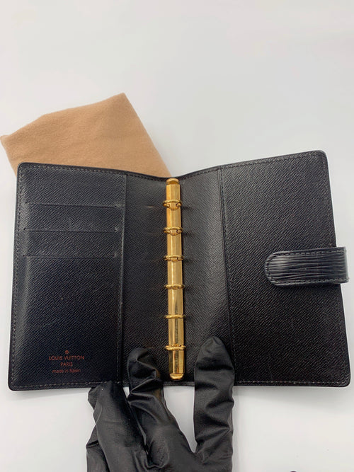 Sold-LOUIS VUITTON Epi Small Ring Agenda Black