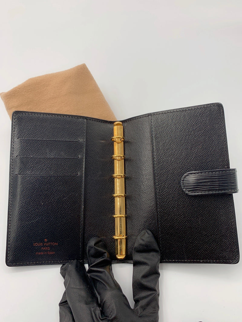 Sold-LOUIS VUITTON Epi Small Ring Agenda Black