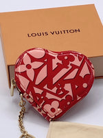 Sold-LOUIS VUITTON Monogram Vernis Heart Shape Coin Purse