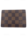 LOUIS VUITTON Damier Ebene Bifold Card Holder Case ID Case