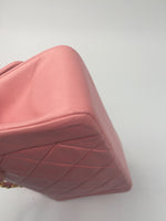 Sold-CHANEL Diana Small Single Chain Single Flap Bag Pink/gold