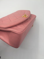 Sold-CHANEL Diana Small Single Chain Single Flap Bag Pink/gold