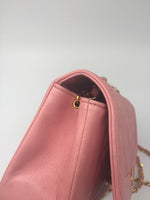 Sold-CHANEL Diana Small Single Chain Single Flap Bag Pink/gold