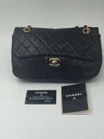 Sold-CHANEL Cruise Charm Double Chain Flap Bag Black