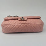 Sold-CHANEL Double Chain Double Flap Bag Pink SHW