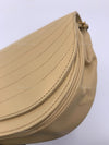 CHANEL Vintage Lambskin Half Moon Flap Bag Beige / gold hardware