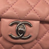 Sold-CHANEL Double Chain Double Flap Bag Pink SHW