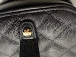 Sold-CHANEL Black Caviar Vanity Cosmetic Bag in Gold Hardware