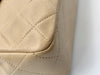 Sold-CHANEL Classic Lambskin Chain Single Mini Square Flap bag Beige/gold (3)