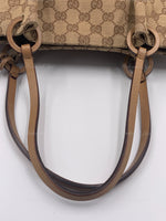 GUCCI GG Monogram Brown Shoulder Bag with Small Pouch