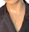 Sold-Tiffany 
Co 925 Silver Elsa Peretti Infinity Cross Pendant Necklace