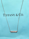 Tiffany 
Co 925 Silver Atlas Collection Bar Necklace