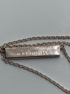 Tiffany 
Co 925 Silver Atlas Collection Bar Necklace