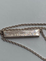 Tiffany 
Co 925 Silver Atlas Collection Bar Necklace