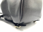 CHANEL Black Caviar Large Business Affinity Drawstring Backpack / Gold Hardware