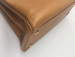 Sold-HERMES Vintage Kelly 32 Clemence Leather Gold Color GHW