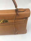 Sold-HERMES Vintage Kelly 32 Clemence Leather Gold Color GHW