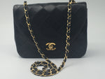 Sold-CHANEL Lambskin Vintage Single Flap - Black GHW