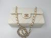 Sold-CHANEL CC Medium Classic Double Flap -  Cream - Matte Gold Hardware