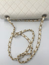 Sold-CHANEL CC Medium Classic Double Flap -  Cream - Matte Gold Hardware