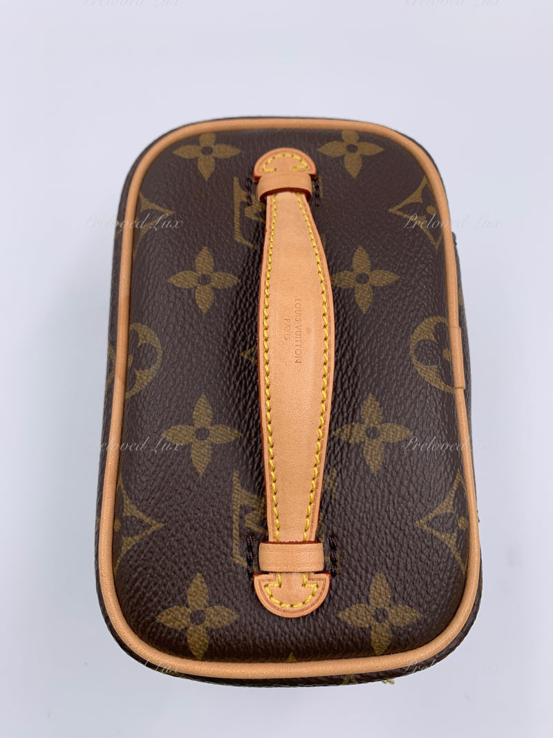 LOUIS VUITTON Monogram Nano Nice Cosmetic Vanity Top Handle Bag