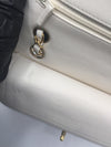 Sold-CHANEL CC Medium Classic Double Flap -  Cream - Matte Gold Hardware